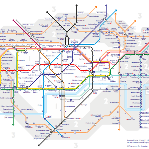 Walk the Tube map Londres