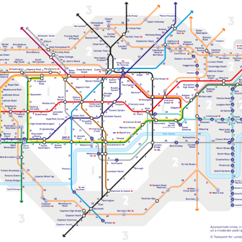Walk the Tube map