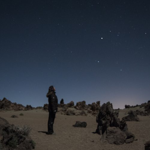 Observación estelar desde el Llano de Ucanca, Tenerife